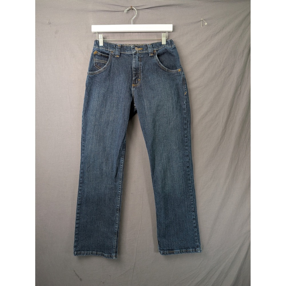Wrangler Boys Blue Denim Straight Leg Jeans 16 Regular Adjustable Waist 5SCBWM2